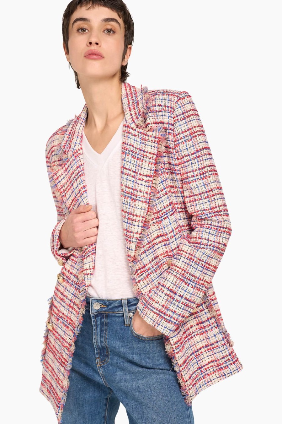 Wholesale JANICE Blazer Dames Knopen Martin Tweed Multi