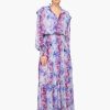 New JANICE Jurk Lang Viscose Print Walter Lila