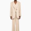 Online JANICE Blazer Dames Oversized Hank Beige Lurex