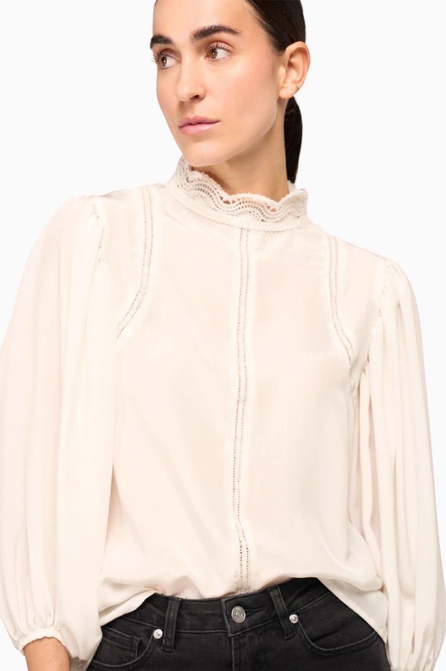 Best JANICE Zijden Blouse Dames Phil Off-White