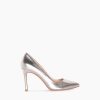 Clearance JANICE Pumps Dames Leer Dean Zilver