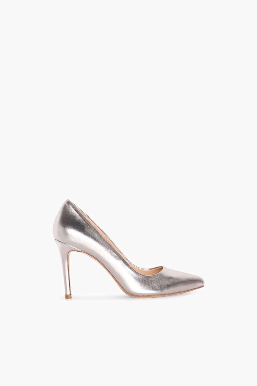 Clearance JANICE Pumps Dames Leer Dean Zilver