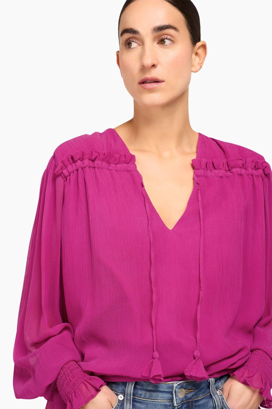 Online JANICE Blouse Dames Danny Lila Roze