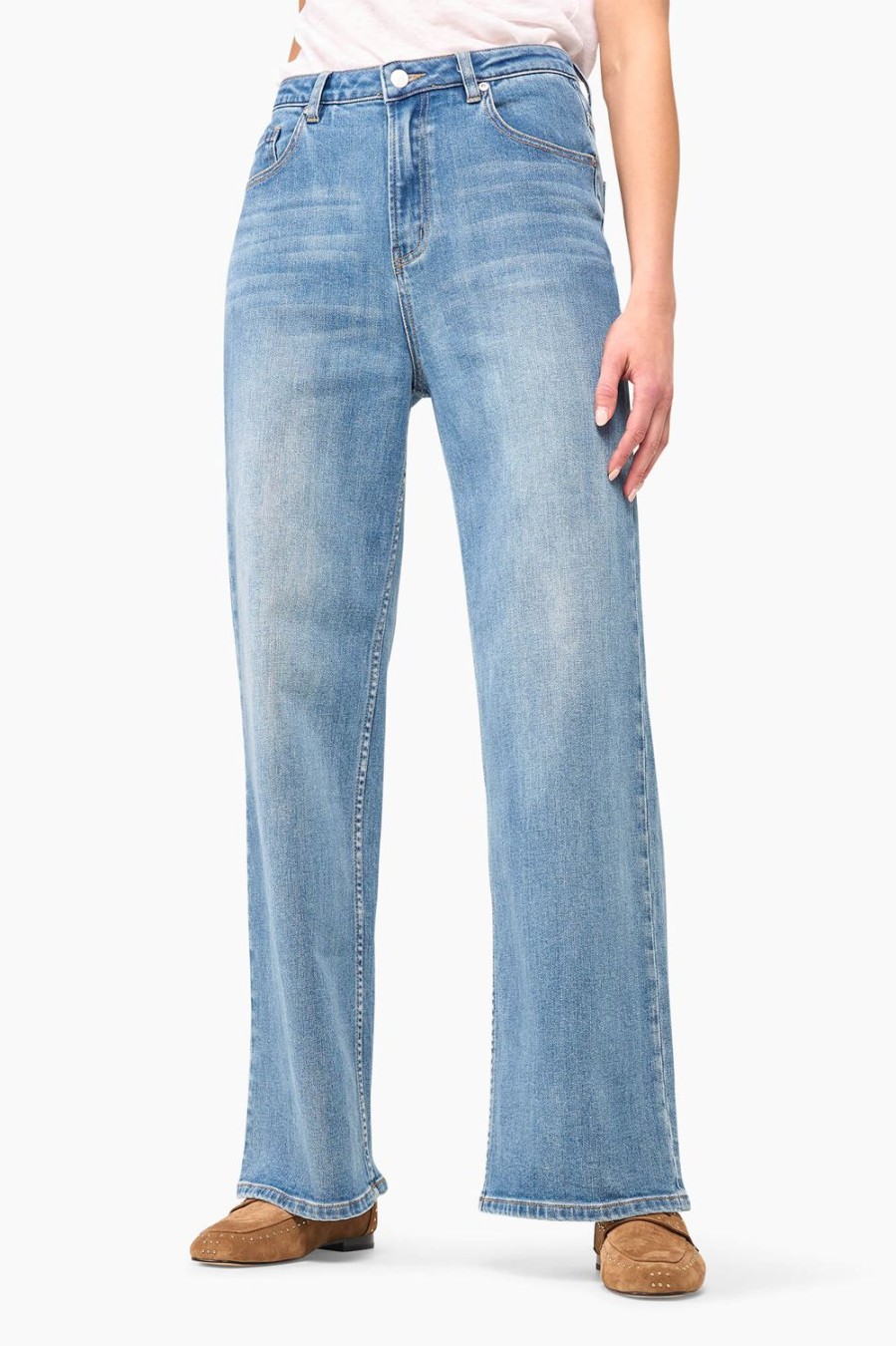 Hot JANICE Jeans Dames Wijde Pijp Jason Blauw 405