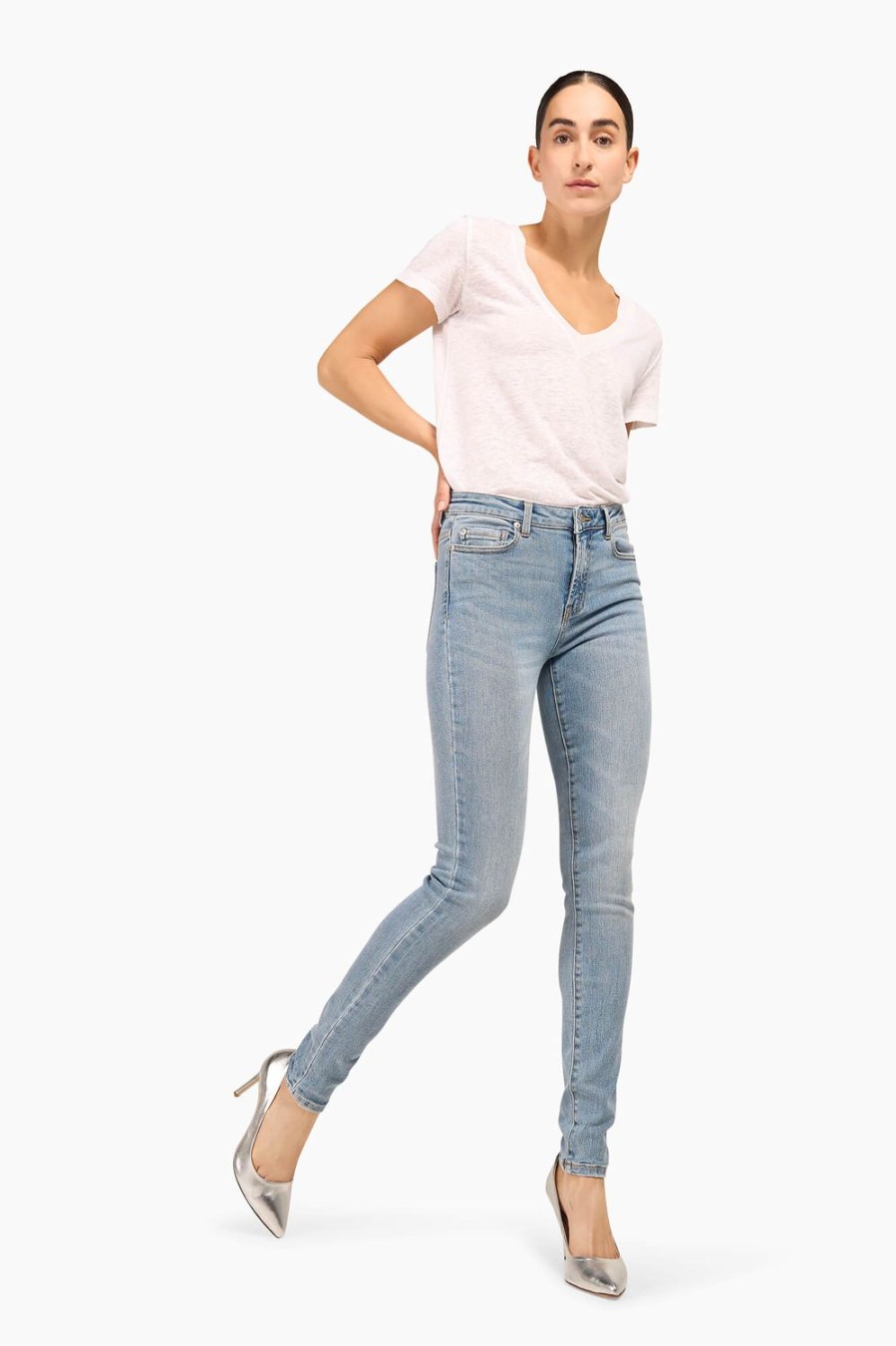 Wholesale JANICE High Rise Skinny Jeans Rocket Blauw 323