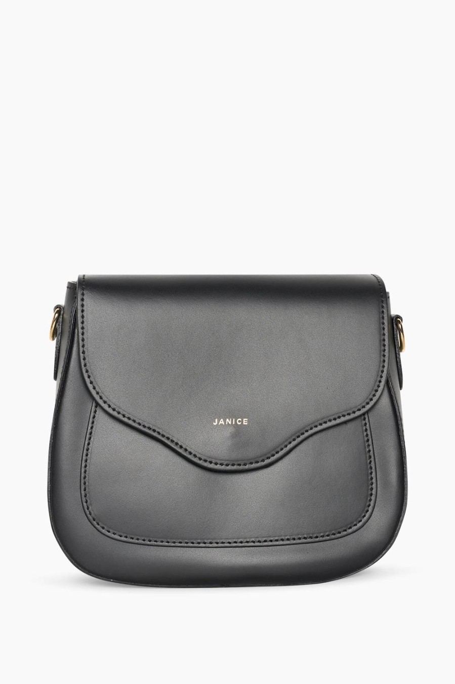 Hot JANICE Leren Crossbody Dames Nixon Zwart