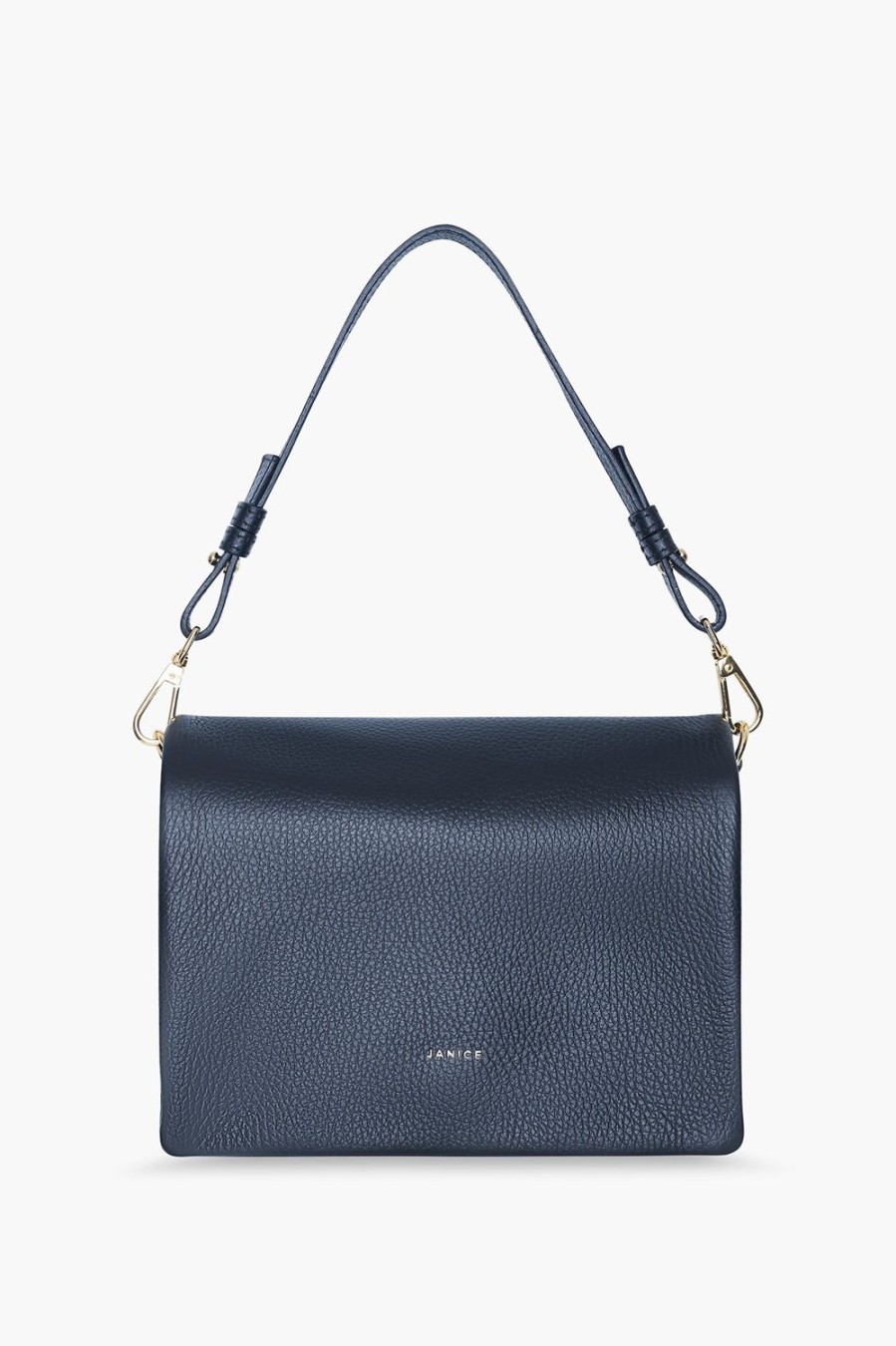 Hot JANICE Leren Schoudertas Dames Skylar Navy Blue