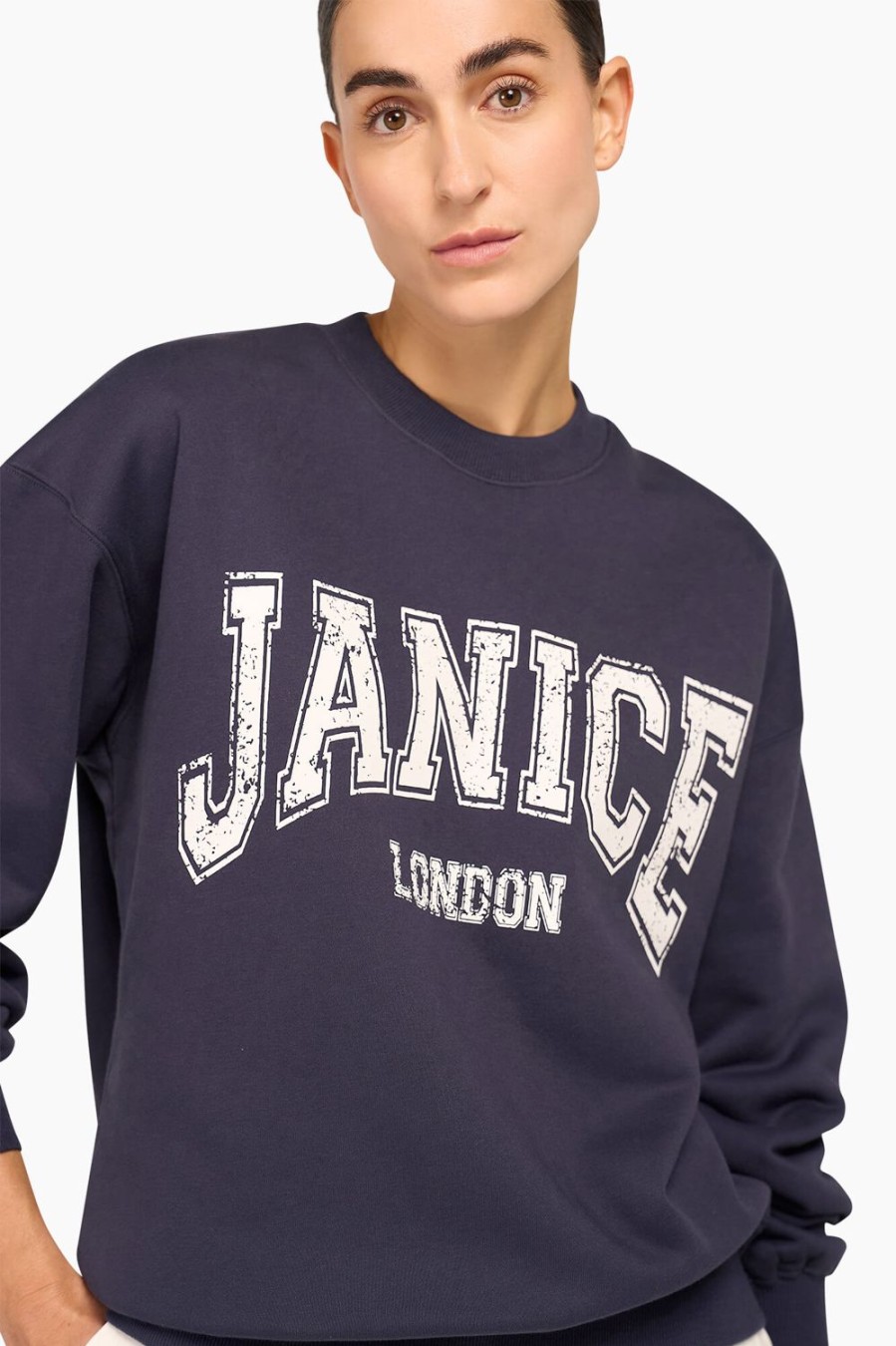 Hot JANICE Sweater Dames Logo Andy Blauw