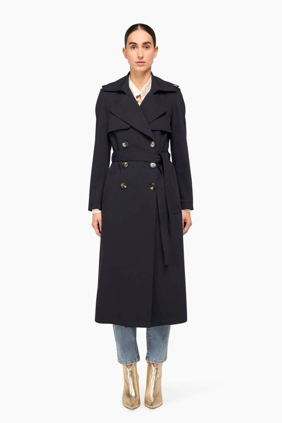 Online JANICE Trenchcoat Dames Robert Navy Blue