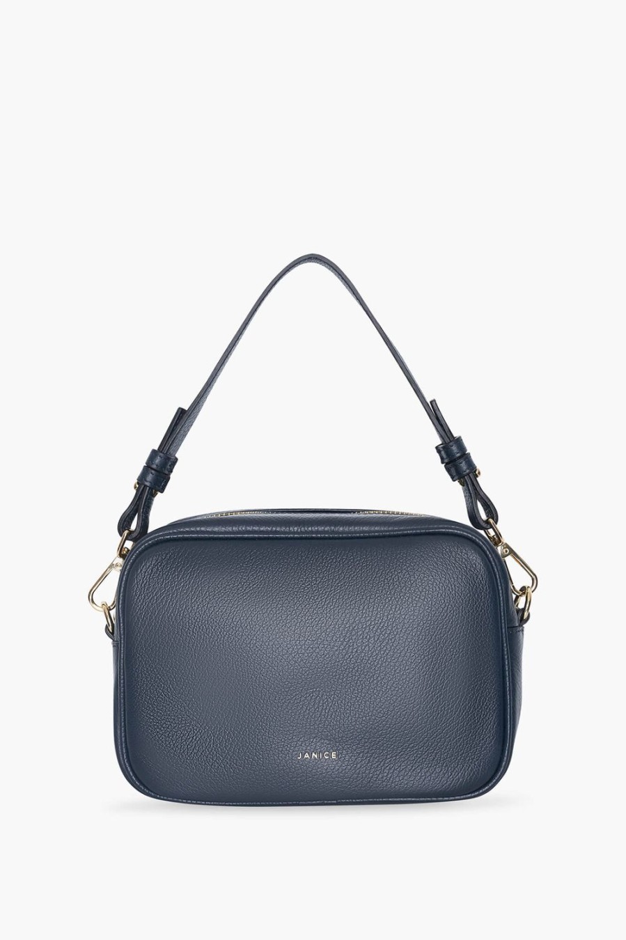 Wholesale JANICE Leren Crossbody Dames Bruce Navy Blue