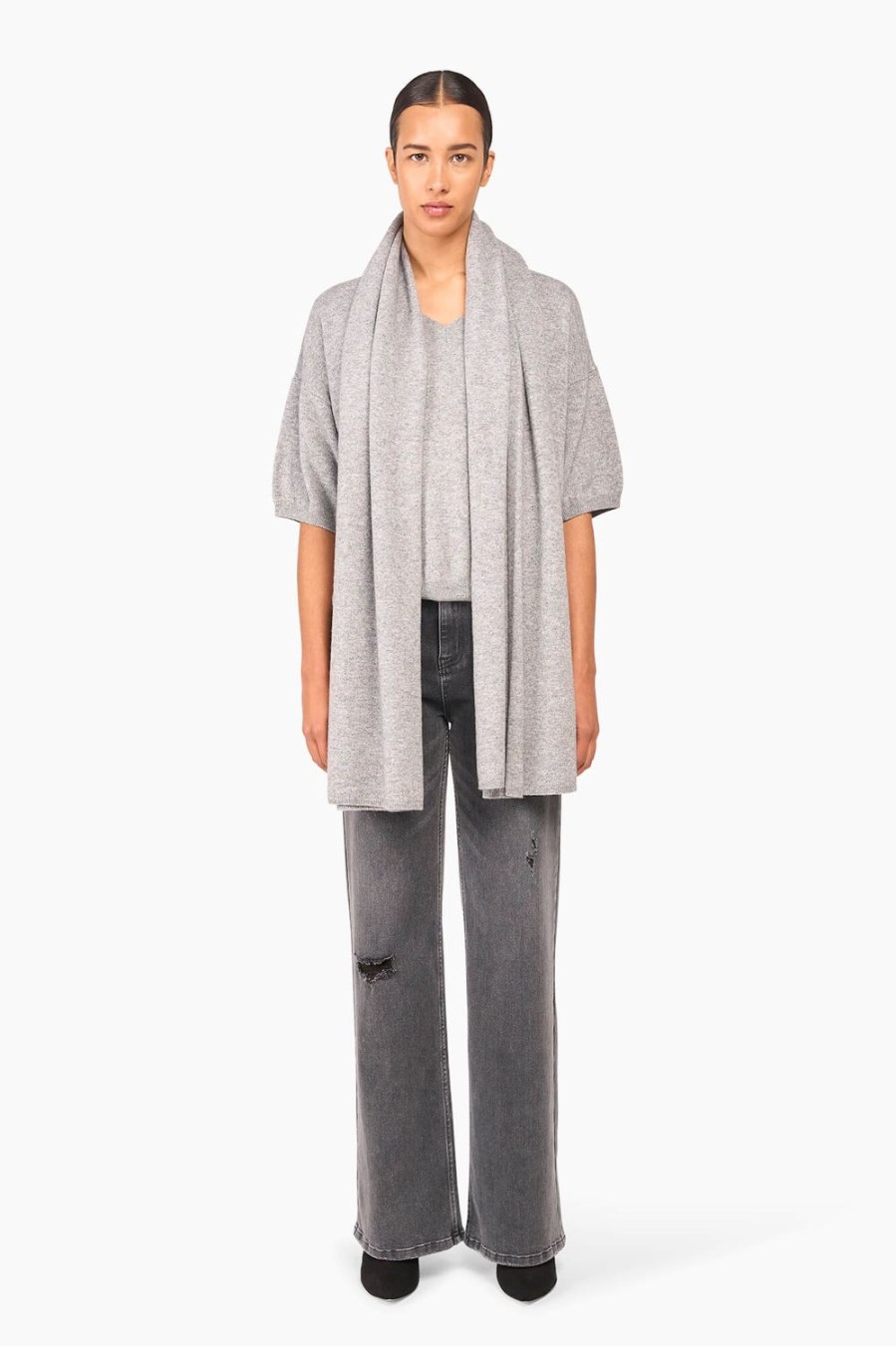 Online JANICE Cashmere Blend Trui Dames Romeo Grey