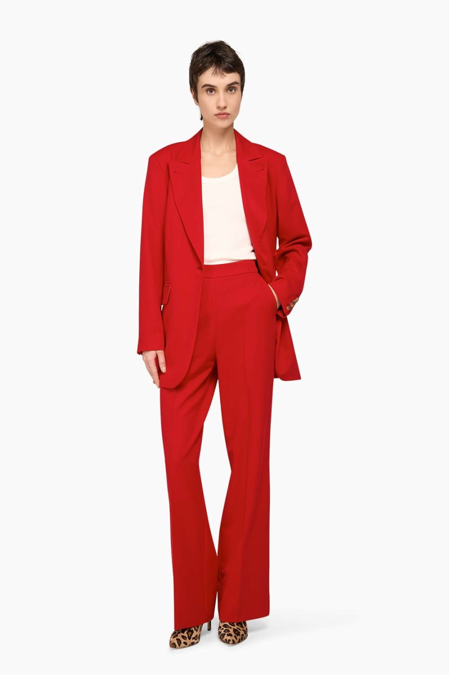 Wholesale JANICE Blazer Dames Oversized Hank Red