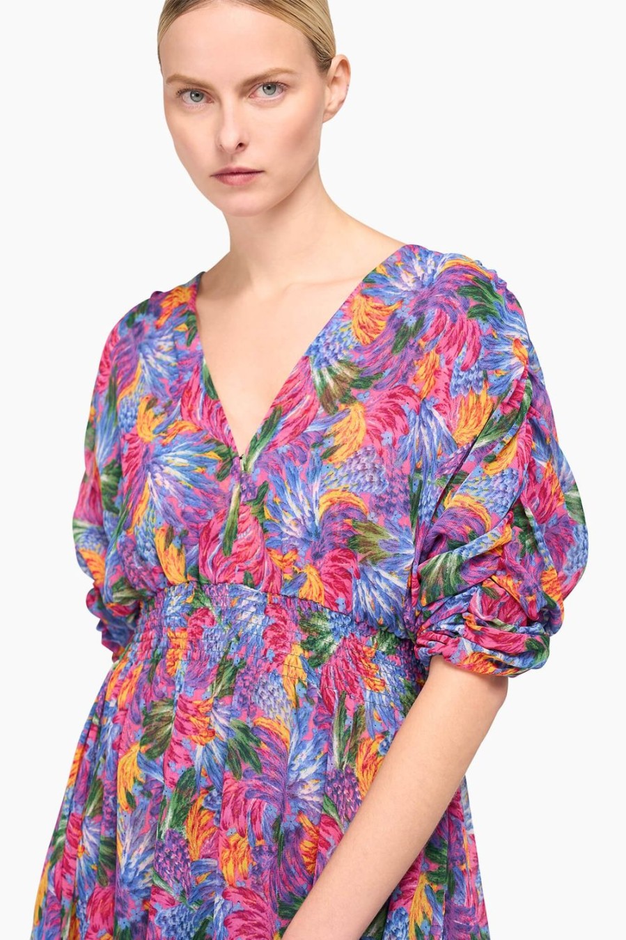 Best JANICE Jurk Lang Print Viscose Christian Bloemen