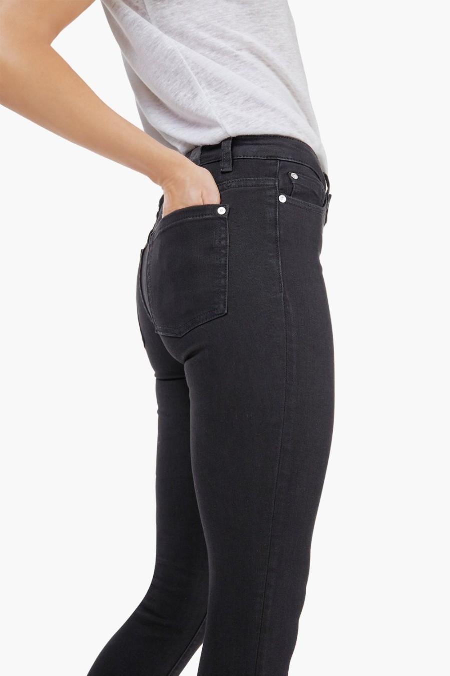 New JANICE Zwarte High Waist Skinny Jeans Rocket Black 001