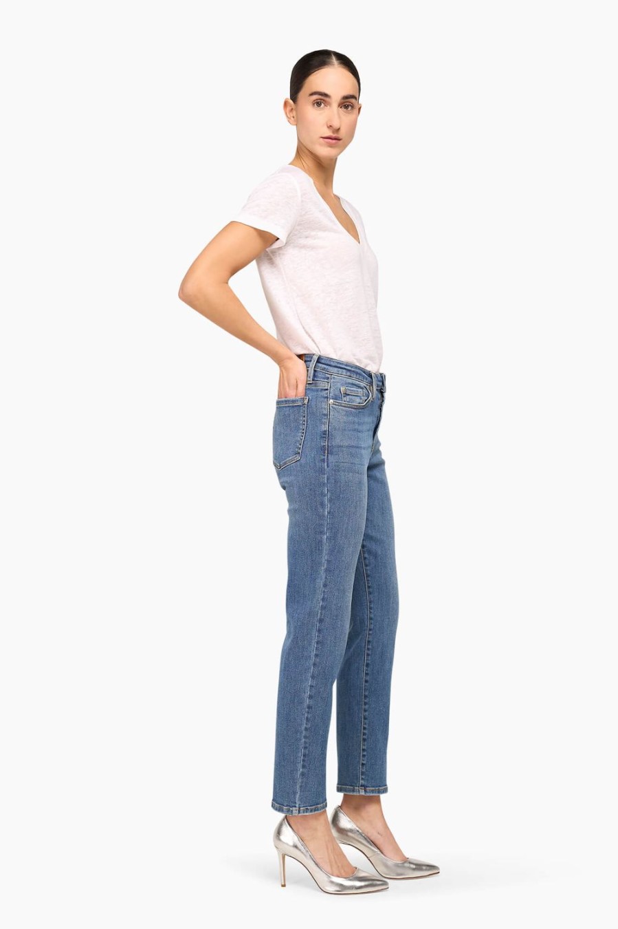 New JANICE Mom Jeans Cooper Blauw 422