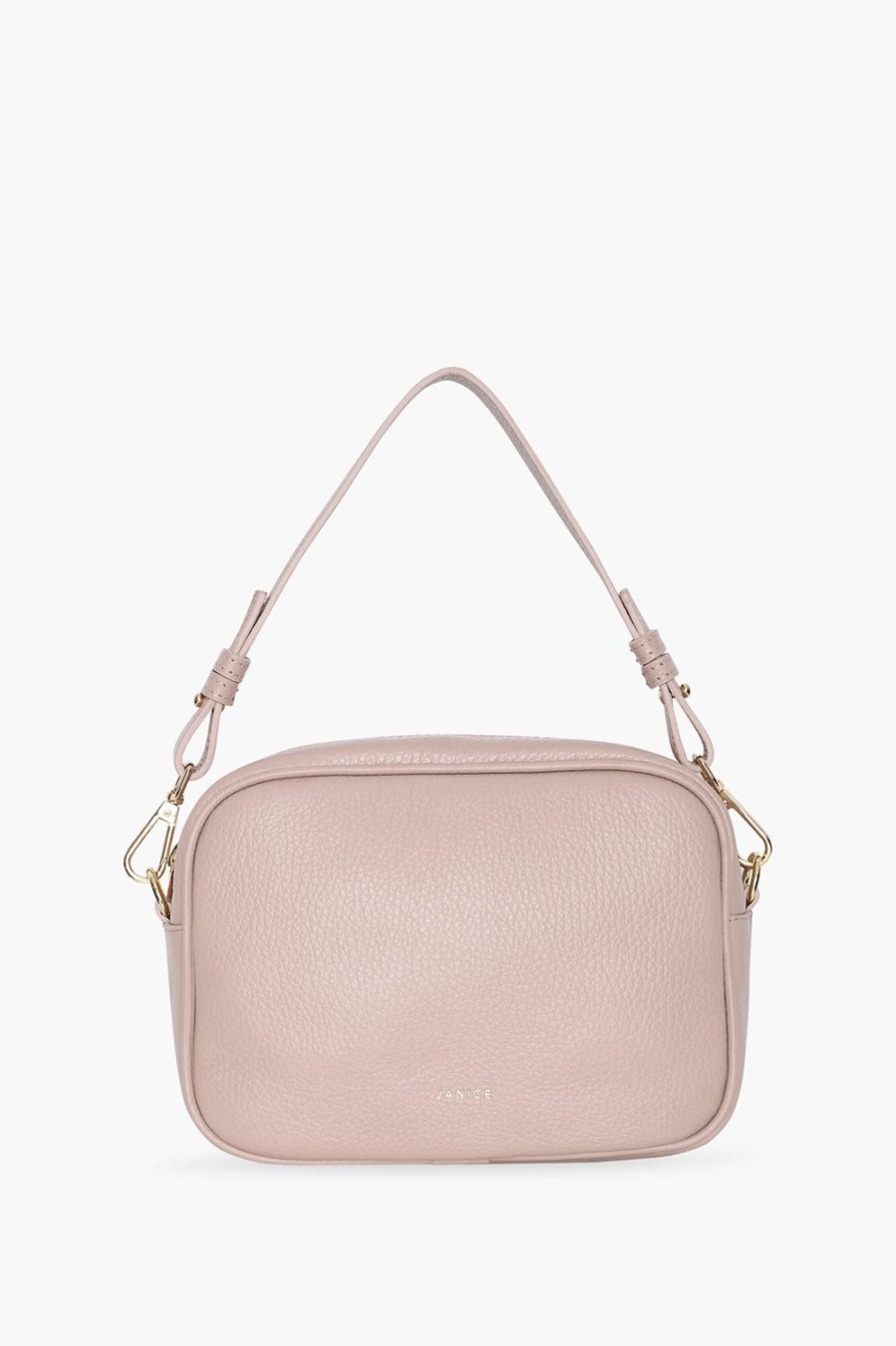 Online JANICE Leren Crossbody Dames Bruce Poeder Beige