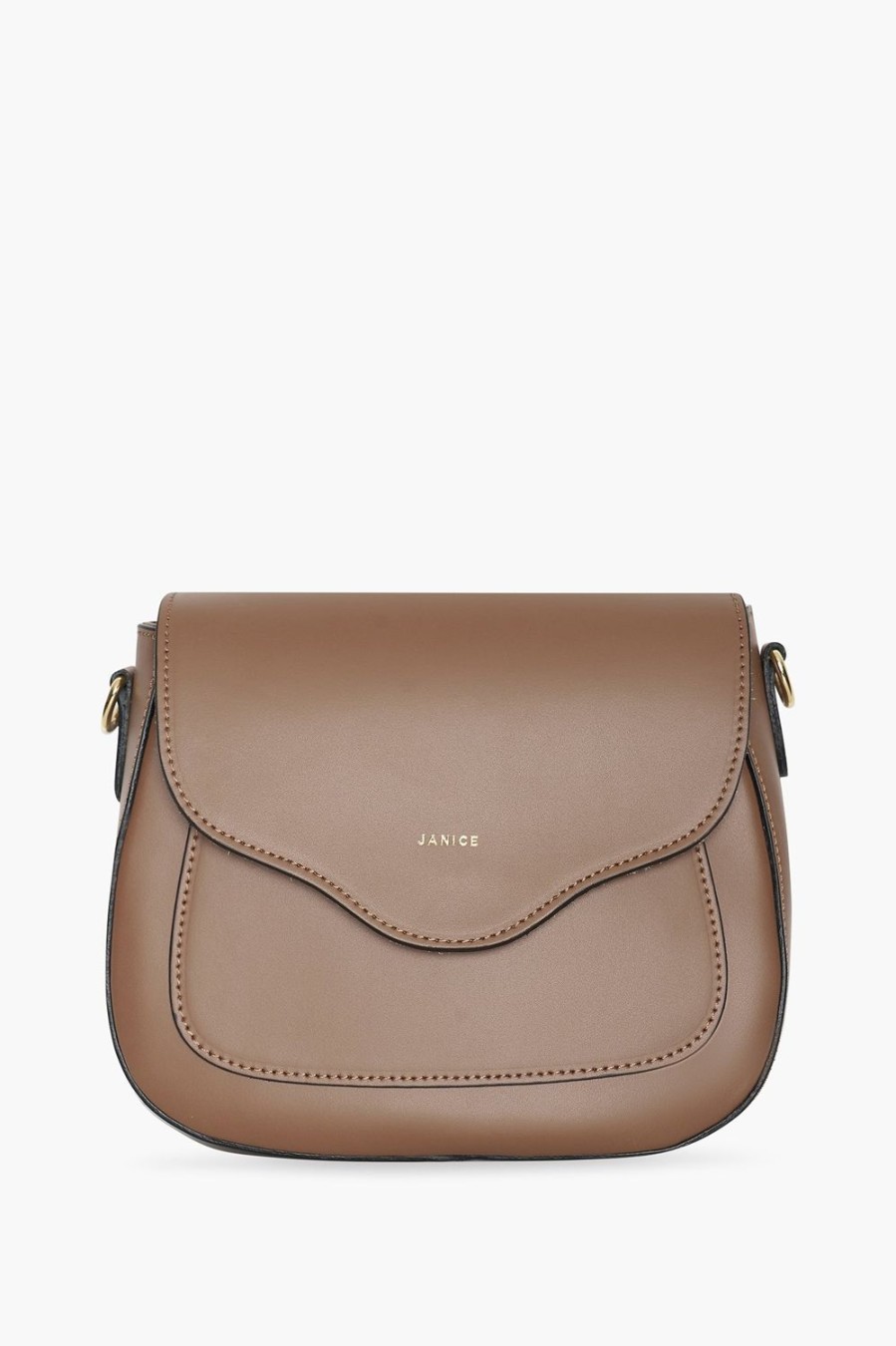 Best JANICE Leren Crossbody Dames Nixon Bruin