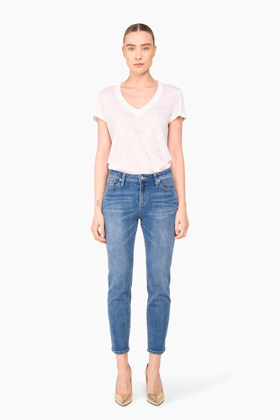 New JANICE Mom Jeans Cooper Blauw 405