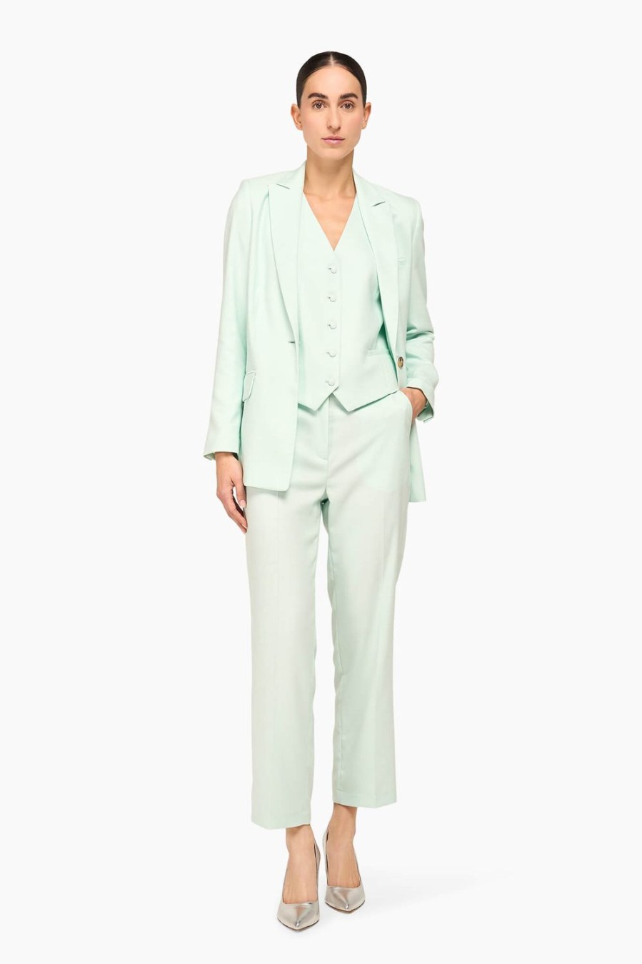 New JANICE Blazer Dames Recht Nash Mint