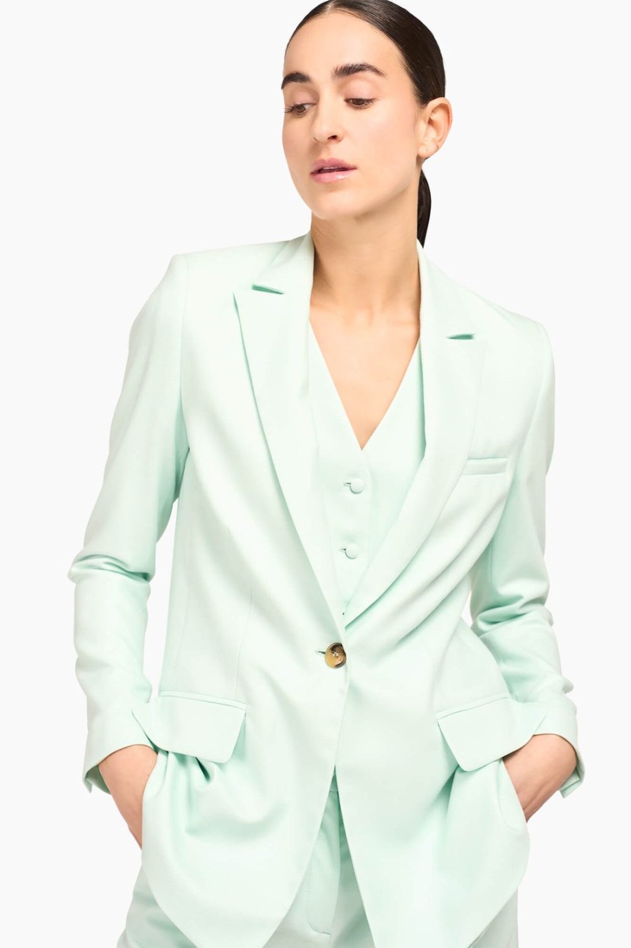 New JANICE Blazer Dames Recht Nash Mint