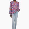 Hot JANICE Blouse Dames Brent Print Bloemen