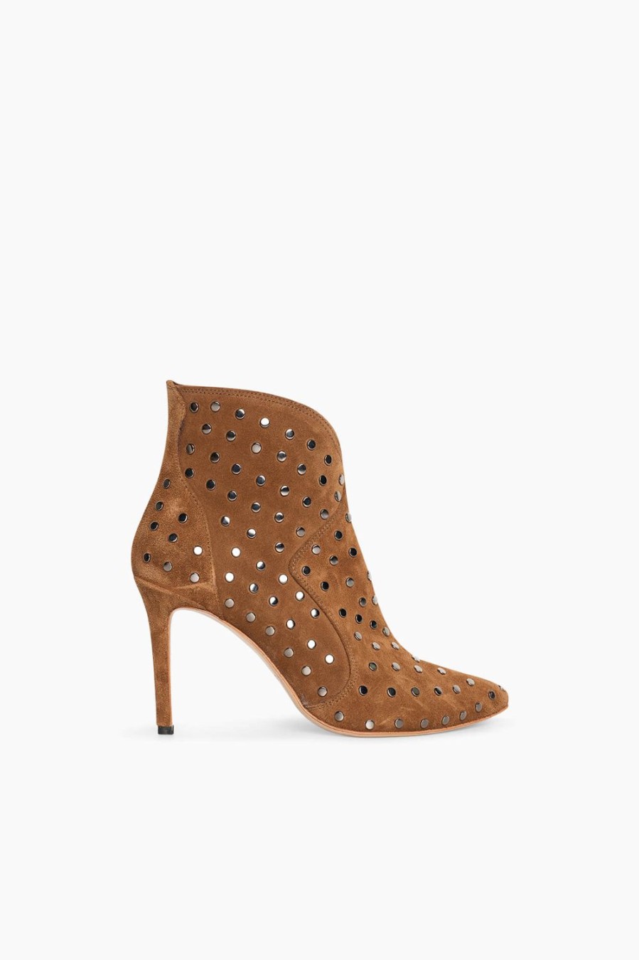 Hot JANICE Laarsjes Dames Studs Suede Stewart Cognac