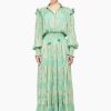 Online JANICE Jurk Lang Viscose Lurex Walter Mint