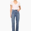 Clearance JANICE Jeans Dames Wijde Pijp Jason Destroyed Blauw 422