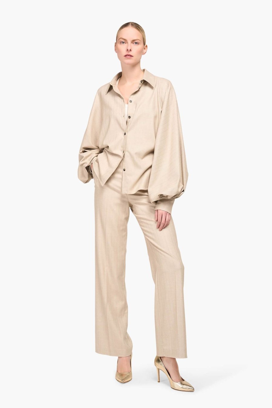 Hot JANICE Oversized Beige Set