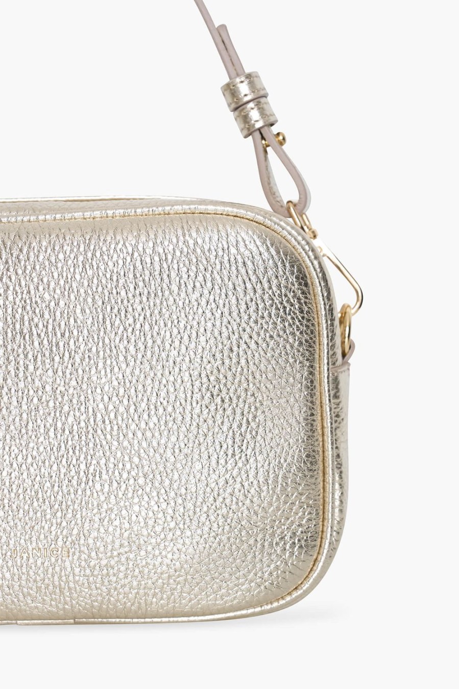 Online JANICE Leren Crossbody Dames Bruce Goud