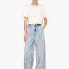 Hot JANICE Jeans Wijde Pijp Dames Dollar Destroyed Blauw 202