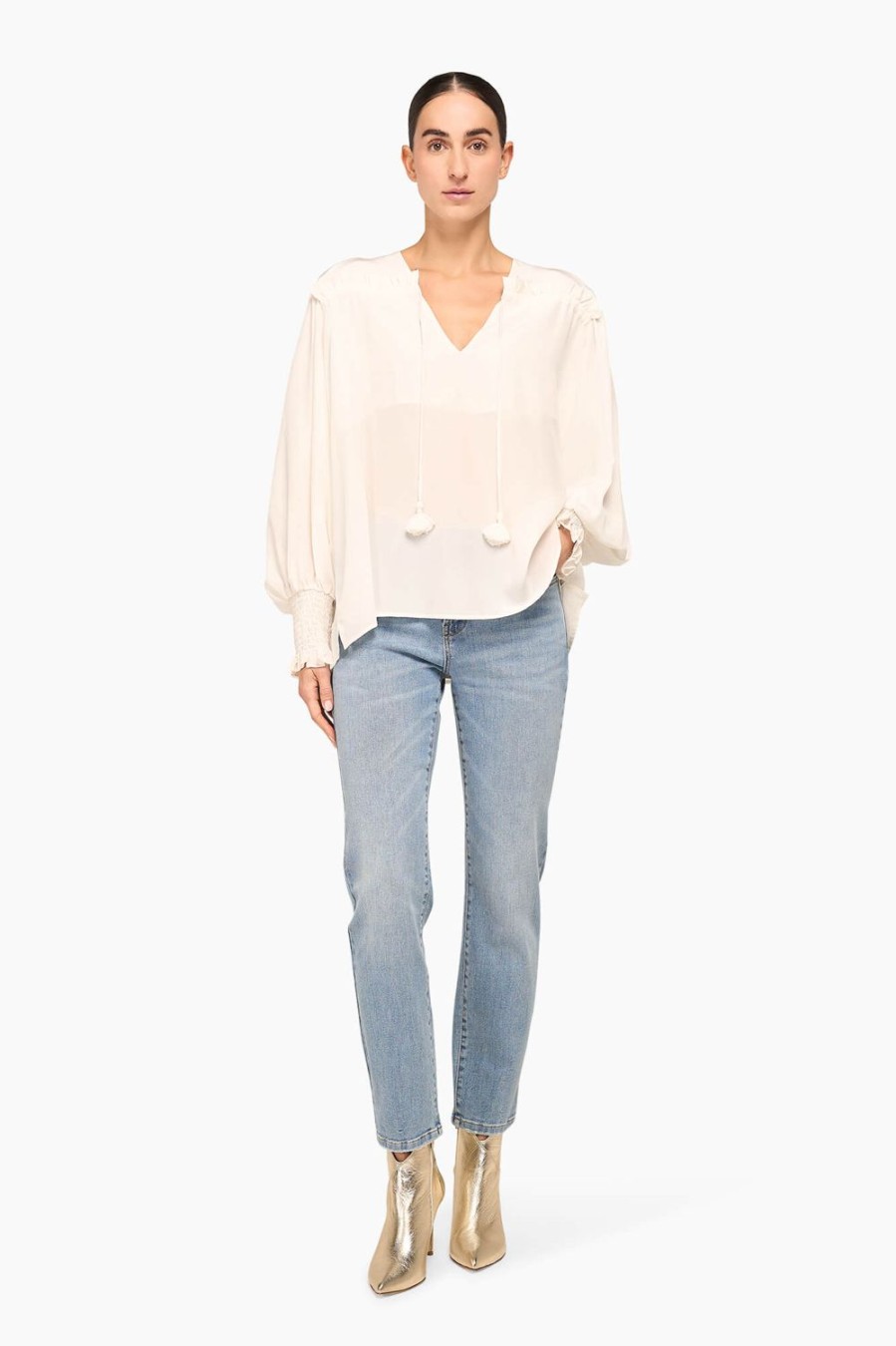 Wholesale JANICE Zijden Blouse Dames Danny Off-White