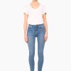 Clearance JANICE High Rise Skinny Jeans Dames Rocket Blue 405